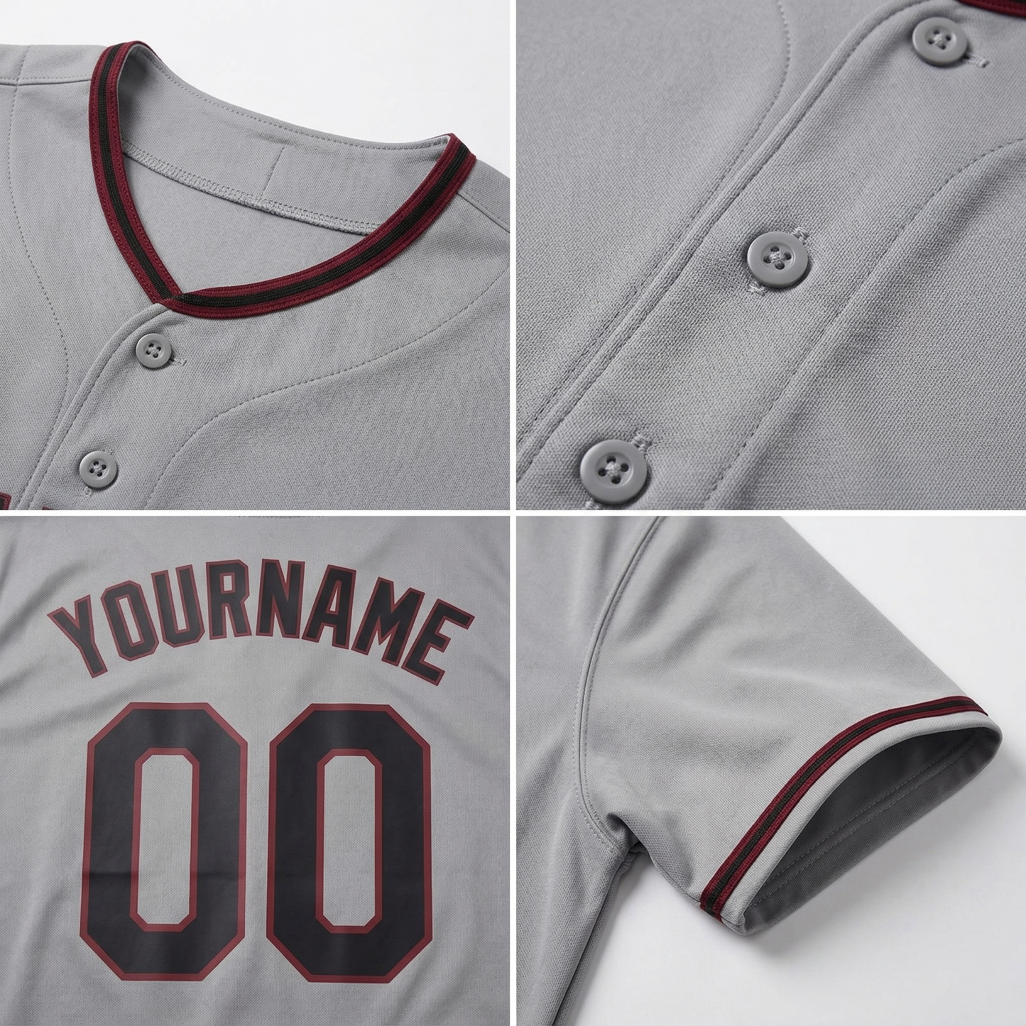 Custom White & Black/Red Classic Fashion Baseball Jersey