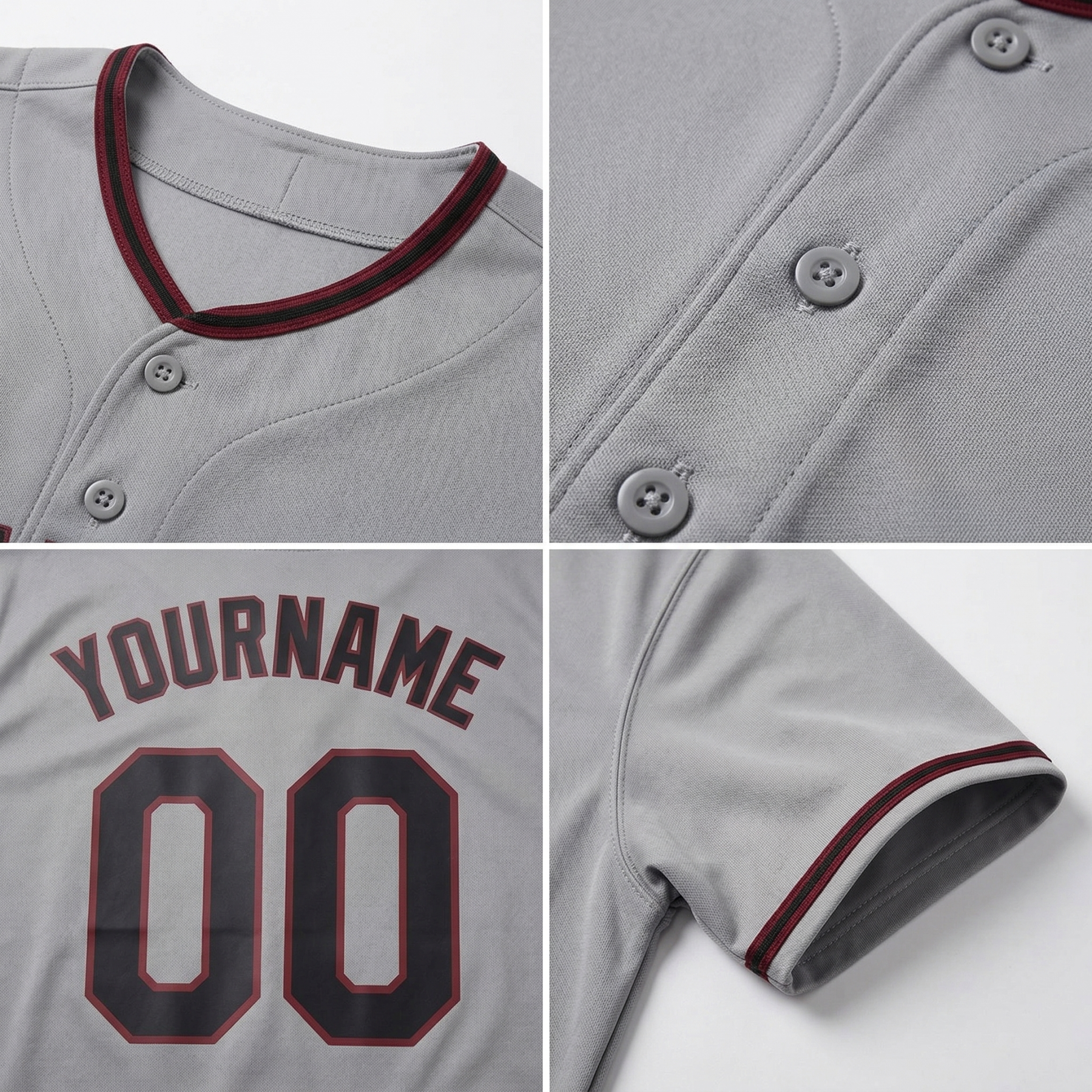 Custom White & Black/Red Classic Fashion Baseball Jersey
