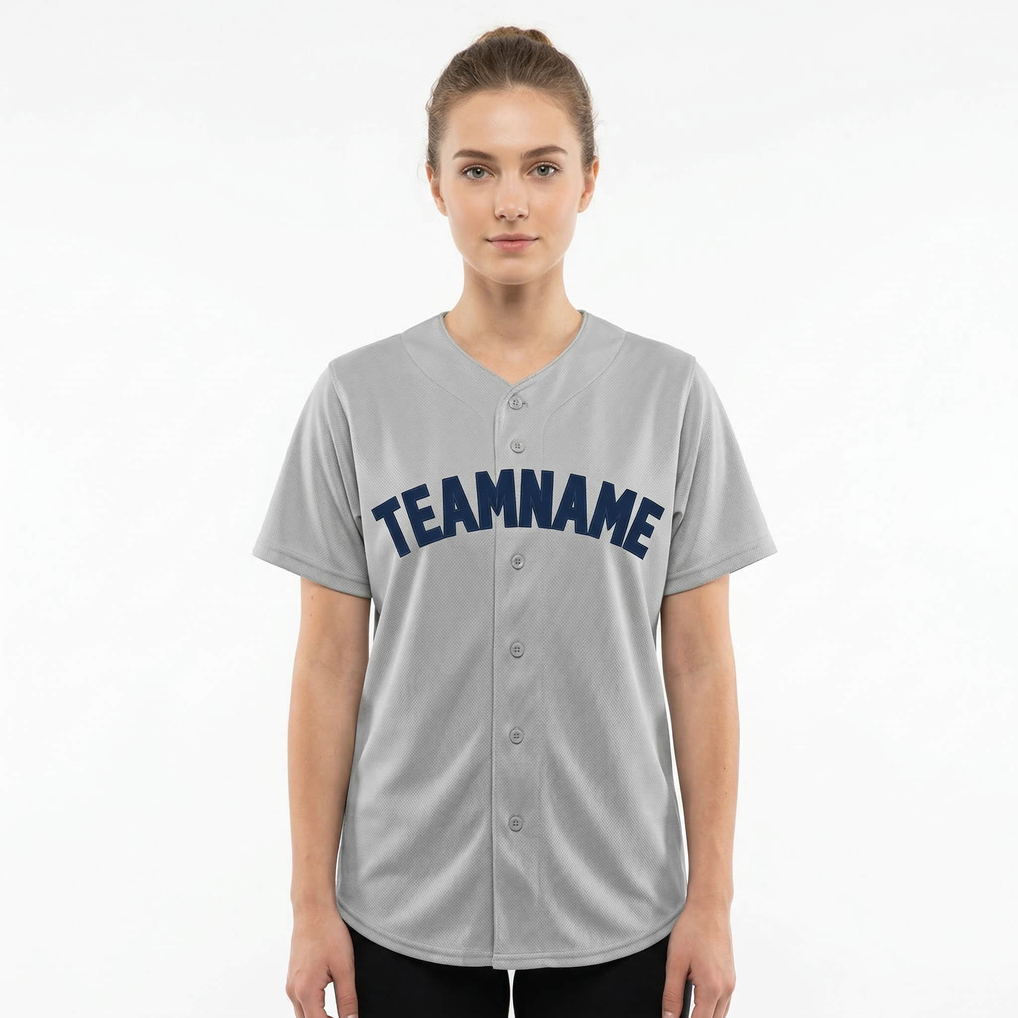 Custom Grey & Royal Blue Classic Fashion Baseball Jersey
