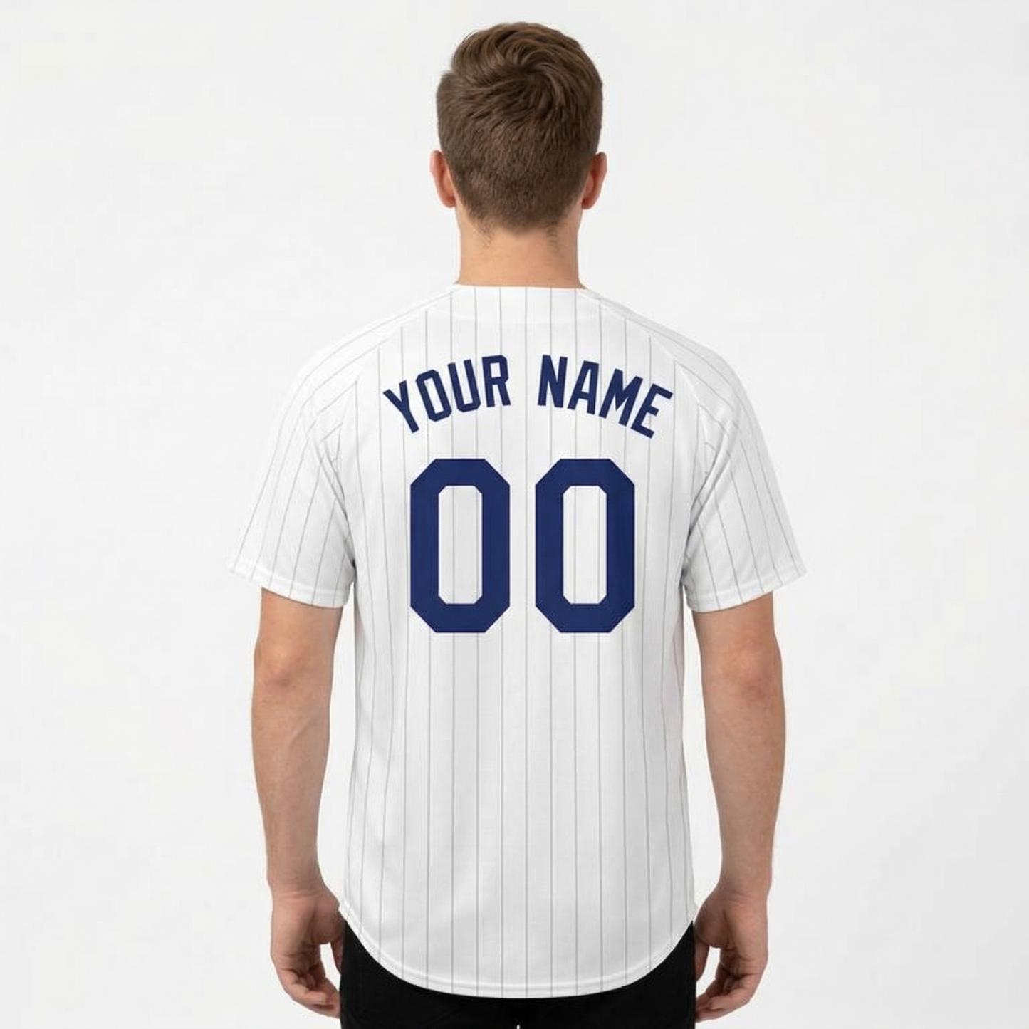 Custom White & Royal Classic Fashion Baseball Jersey