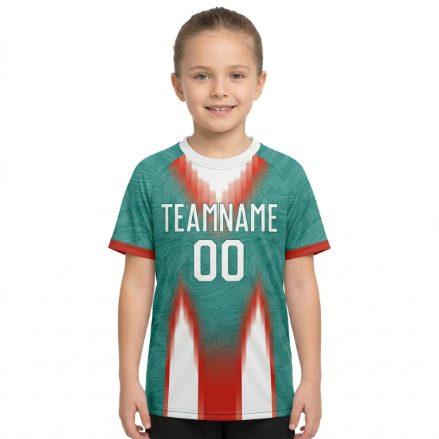 Custom Green & White/Red Custom Soccer Jersey