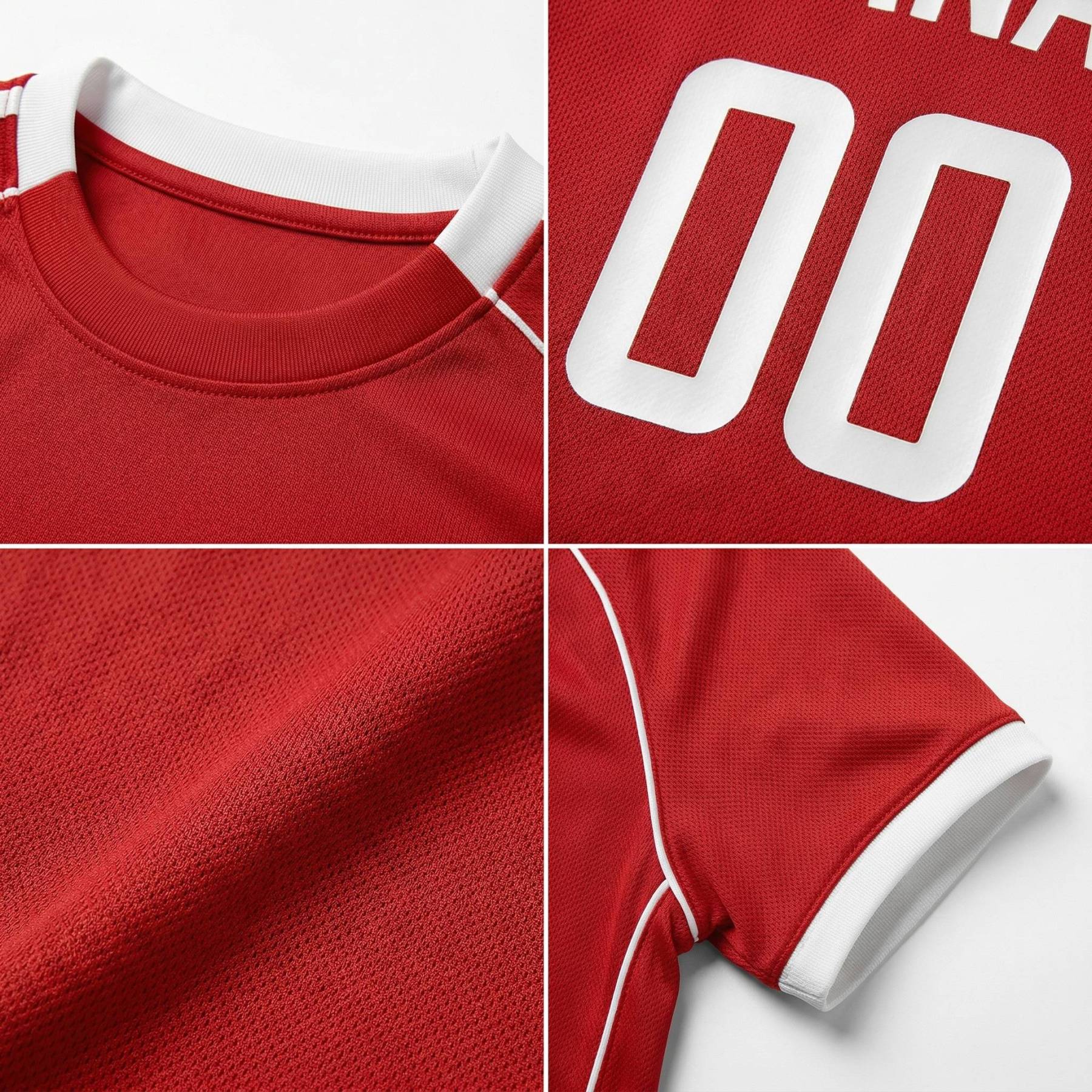 Custom Red & White Custom Soccer Jersey