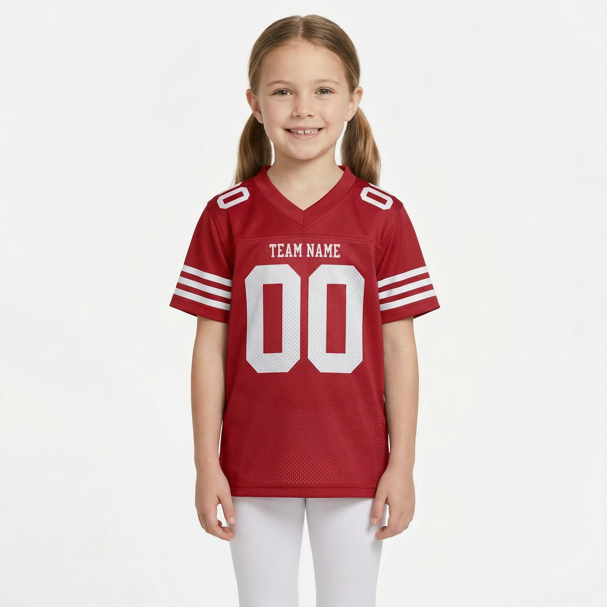 Custom Red & White Football Jersey