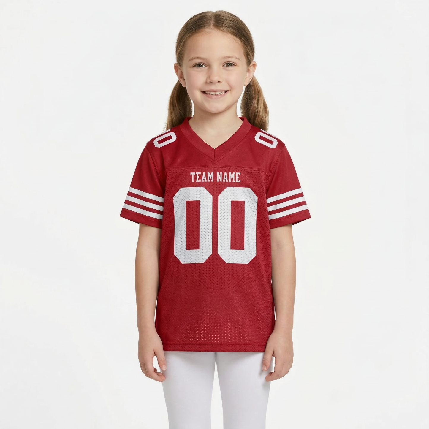 Custom Red & White Football Jersey