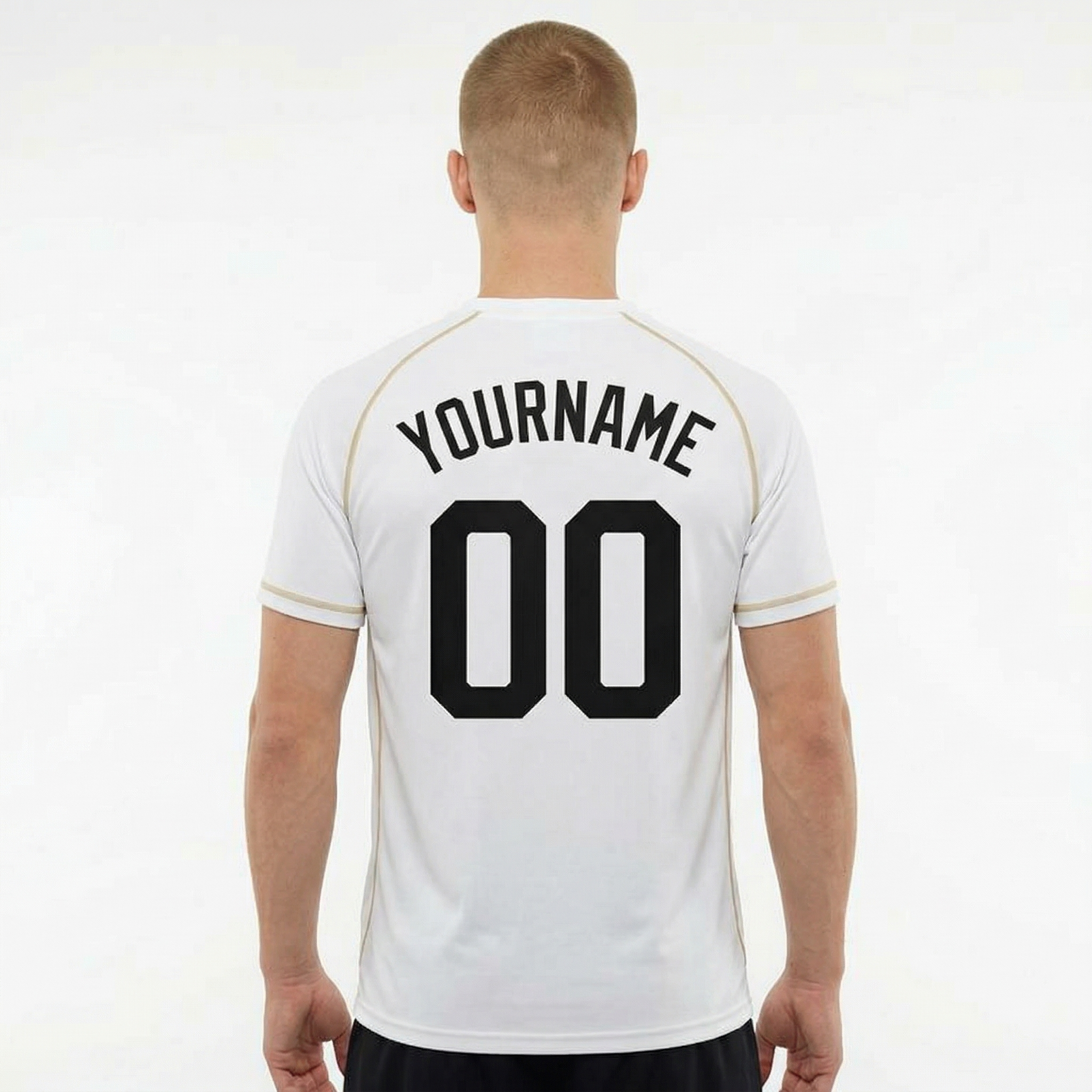 Custom White & Black Custom Soccer Jersey