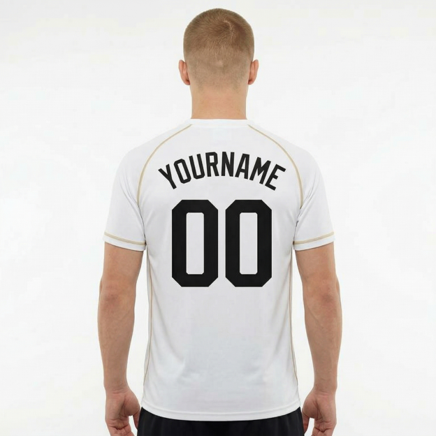 Custom White & Black Custom Soccer Jersey