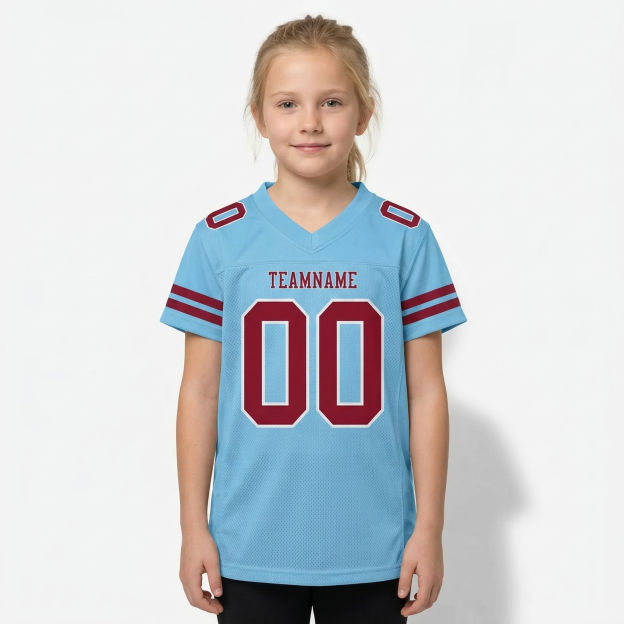 Custom Blue & Red/White Football Jersey