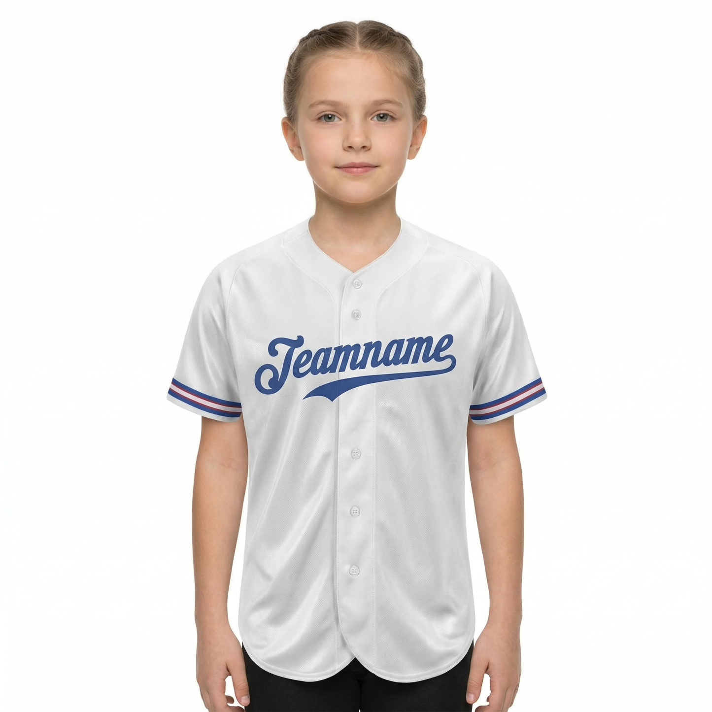 Custom White & Royal Blue Classic Fashion Baseball Jersey