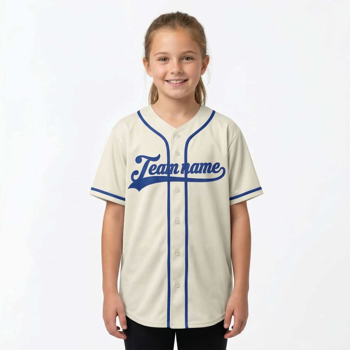 Custom White & Royal Blue Classic Fashion Baseball Jersey