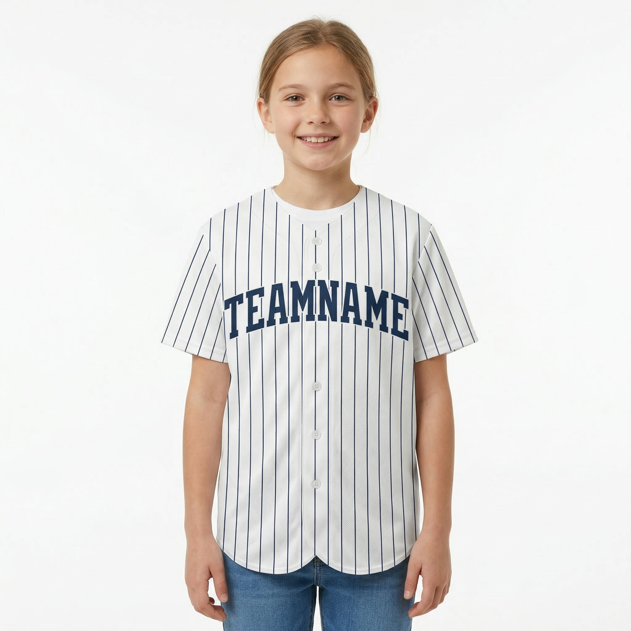 Custom White & Black Pinstripes Classic Fashion Baseball Jersey