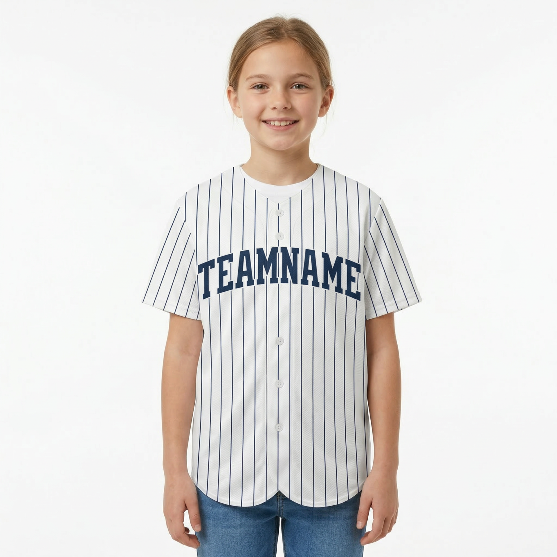 Custom White & Black Pinstripes Classic Fashion Baseball Jersey