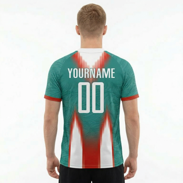 Custom Green & White/Red Custom Soccer Jersey