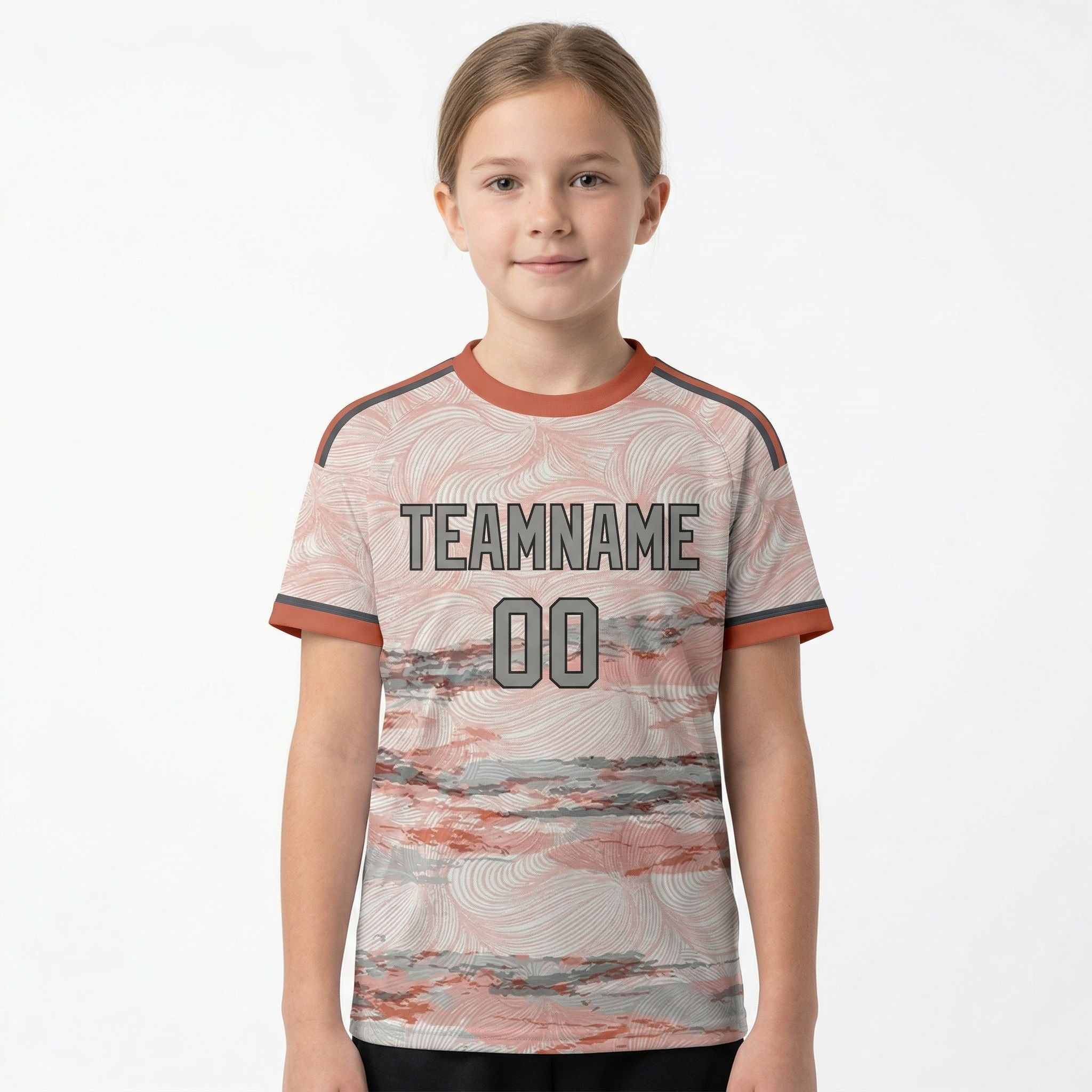 Custom Pink & White/Grey Custom Soccer Jersey