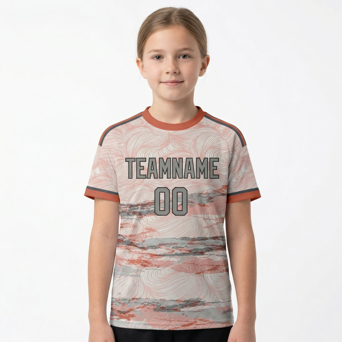 Custom Pink & White/Grey Custom Soccer Jersey