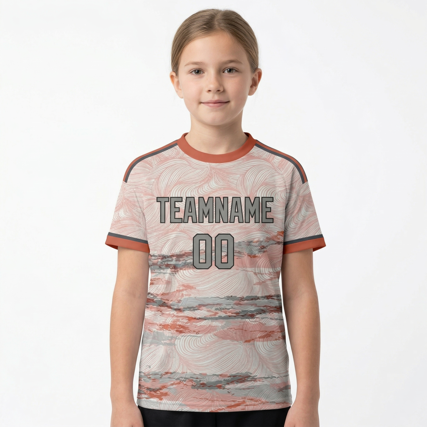 Custom Pink & White/Grey Custom Soccer Jersey