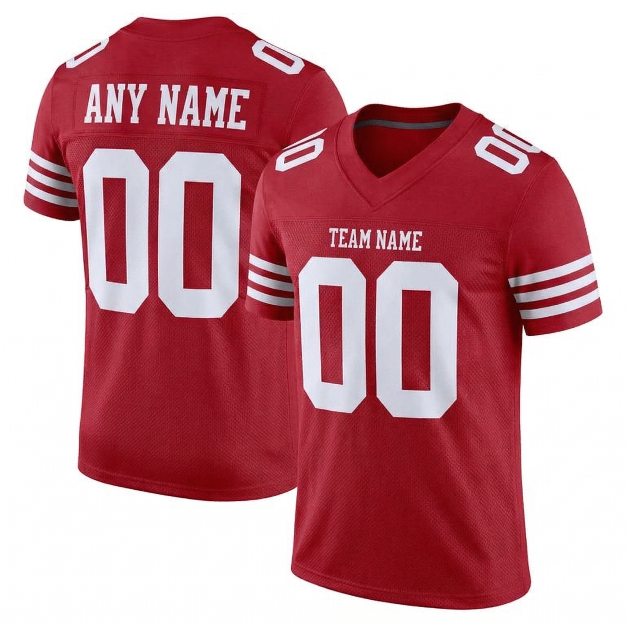 Custom Red & White Football Jersey