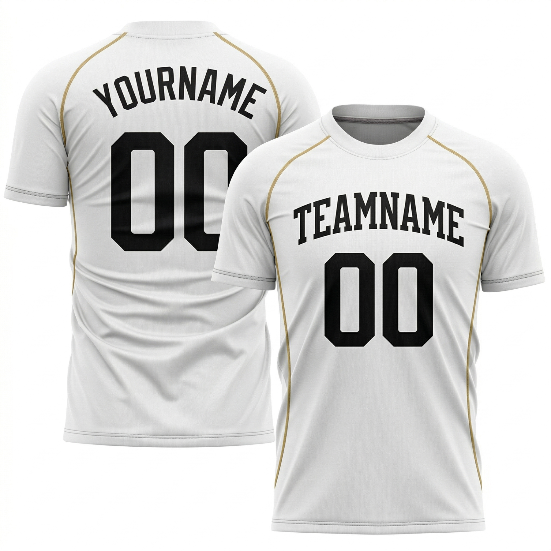 Custom White & Black Custom Soccer Jersey