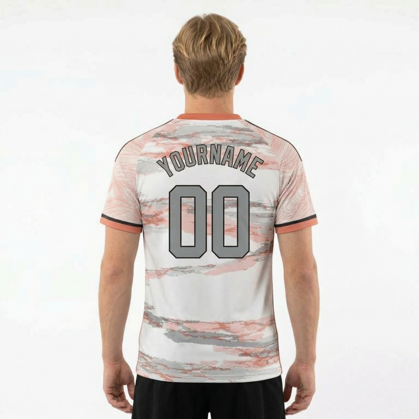 Custom Pink & White/Grey Custom Soccer Jersey