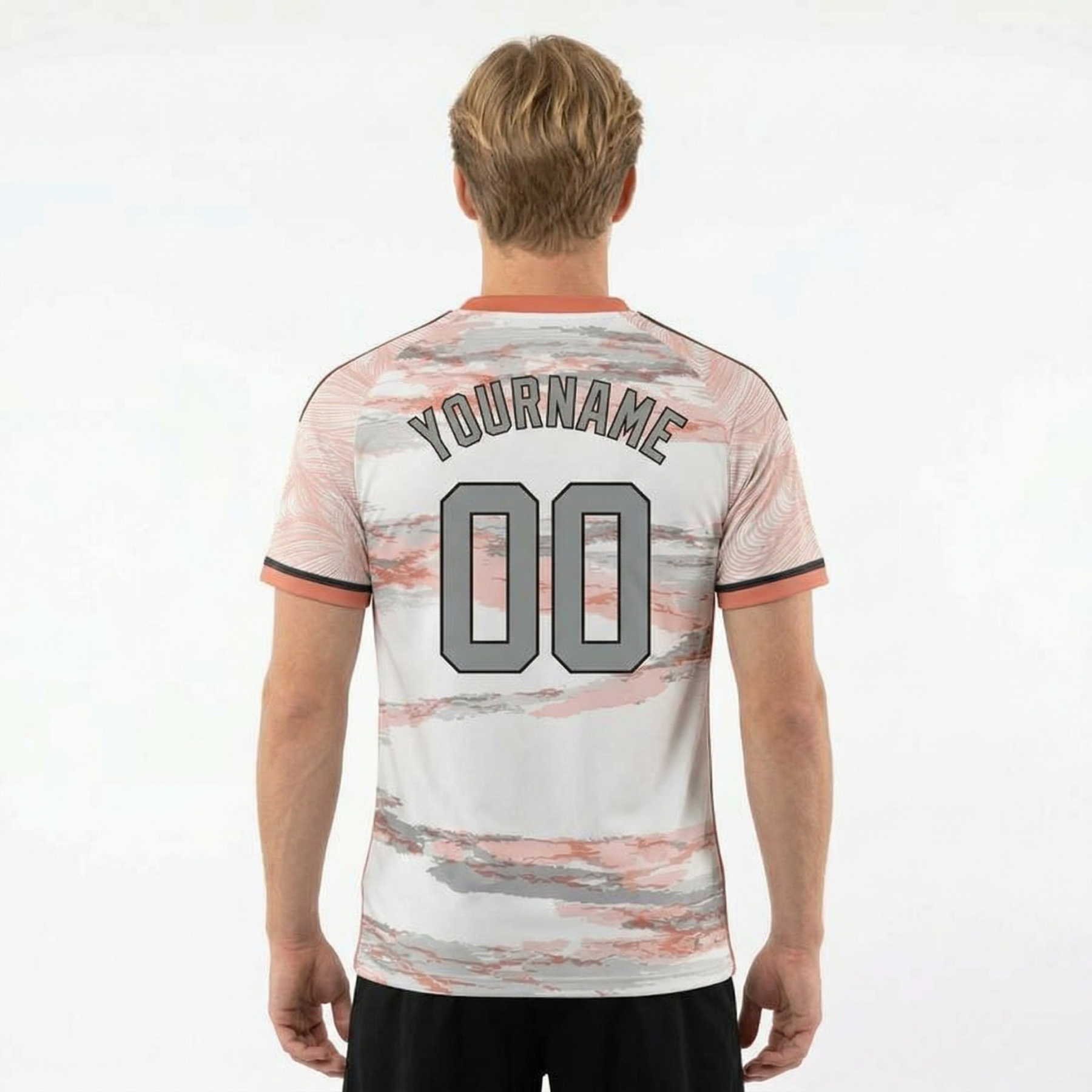 Custom Pink & White/Grey Custom Soccer Jersey
