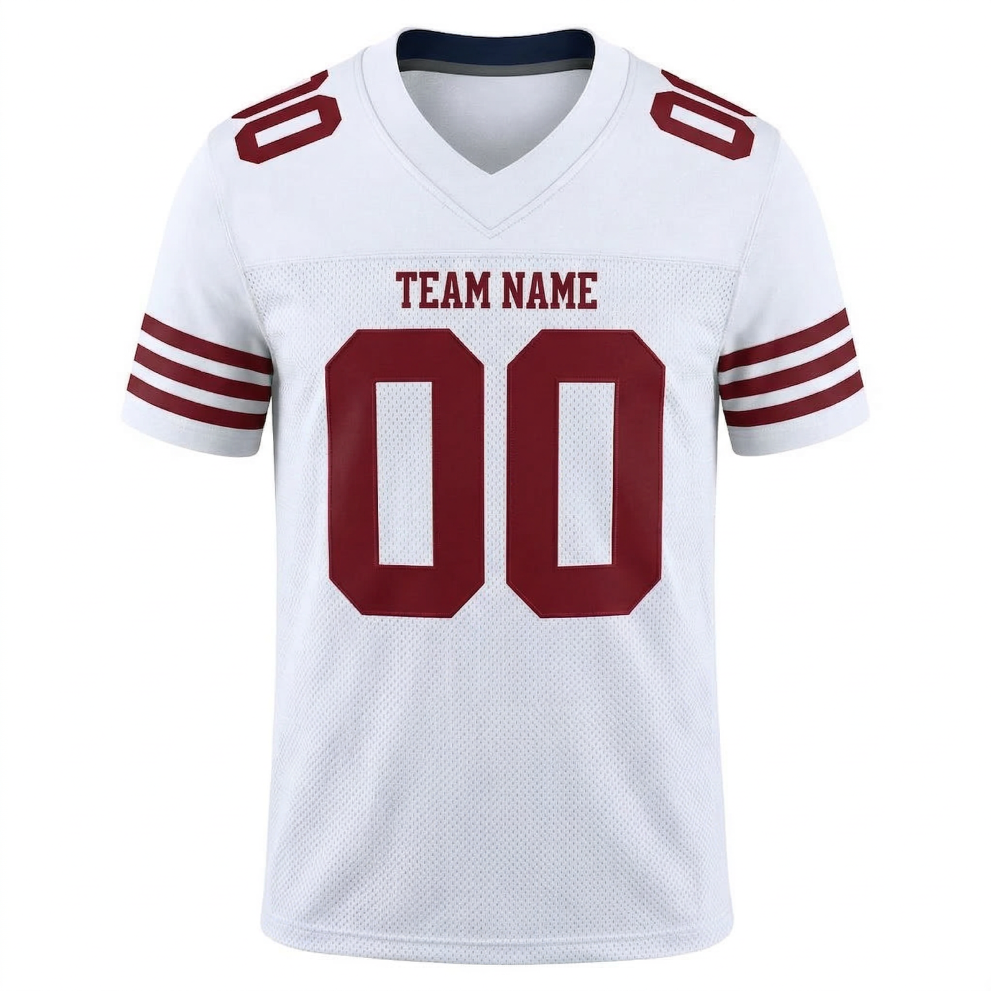 Custom White & Red Football Jersey