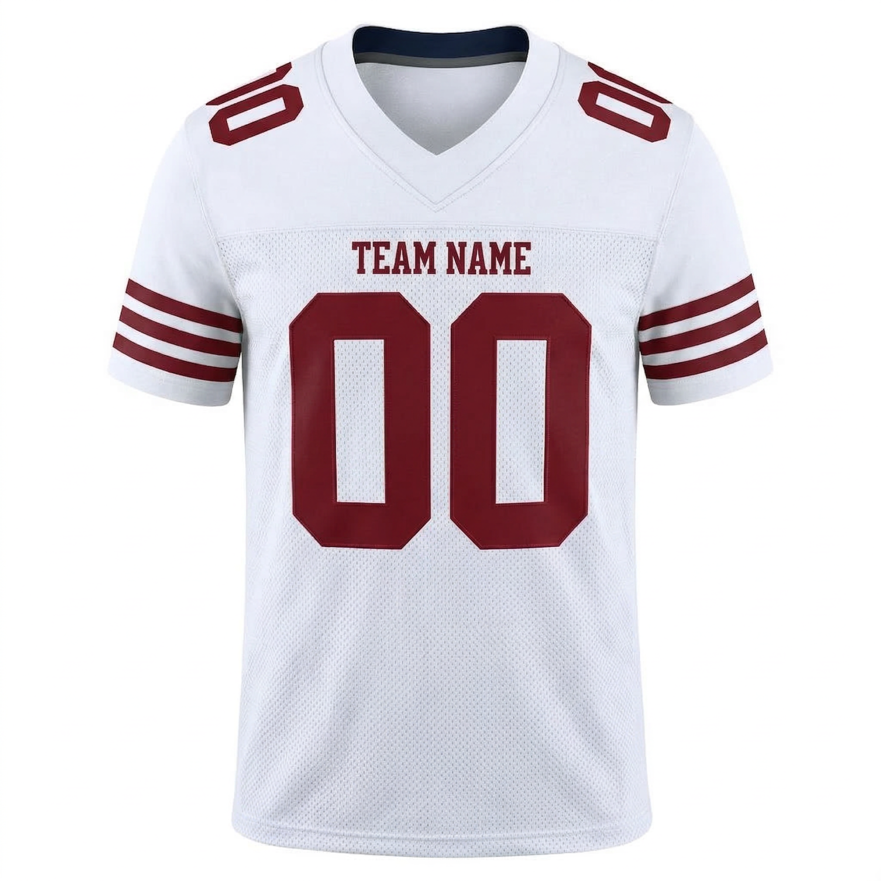 Custom White & Red Football Jersey