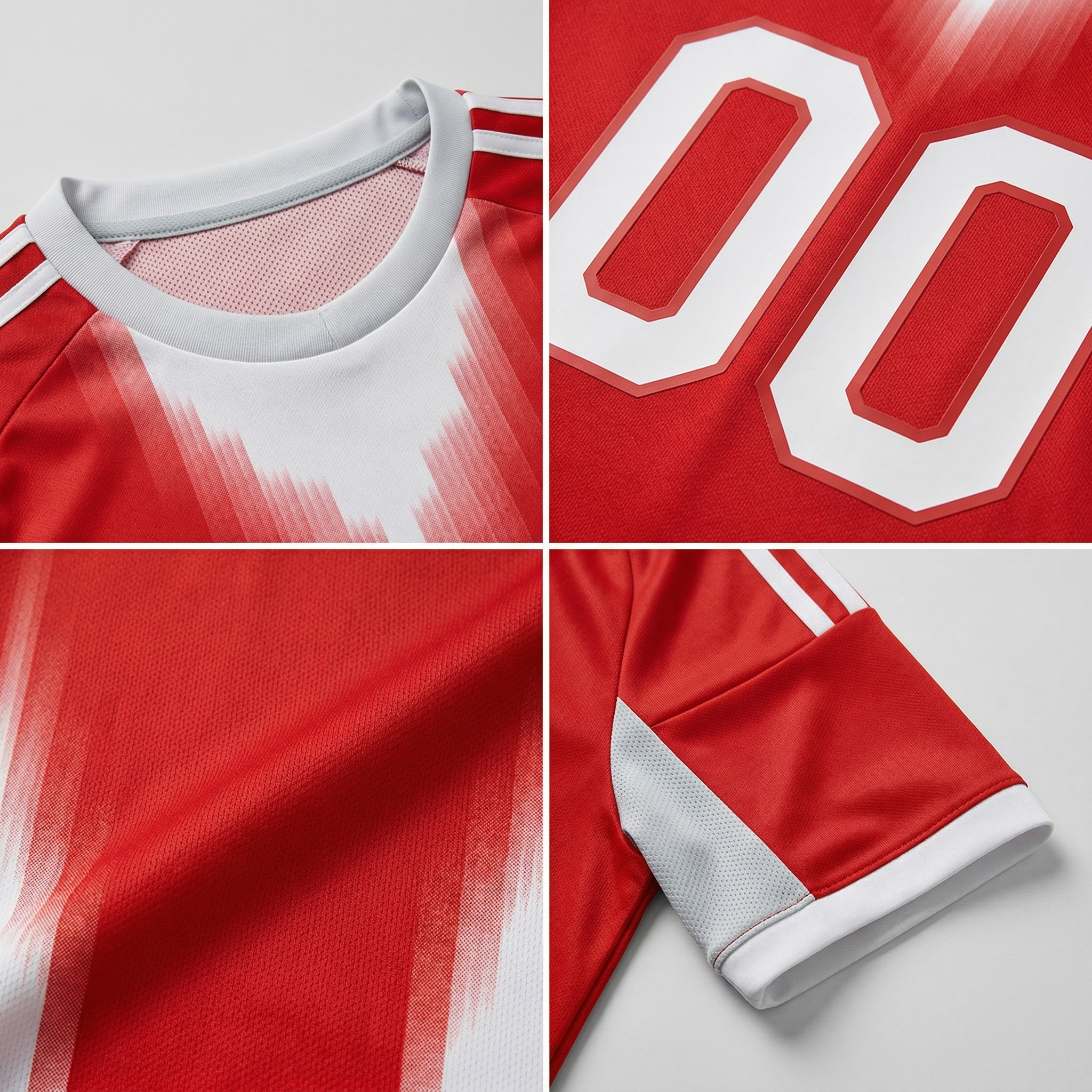 Custom Red & White Custom Soccer Jersey