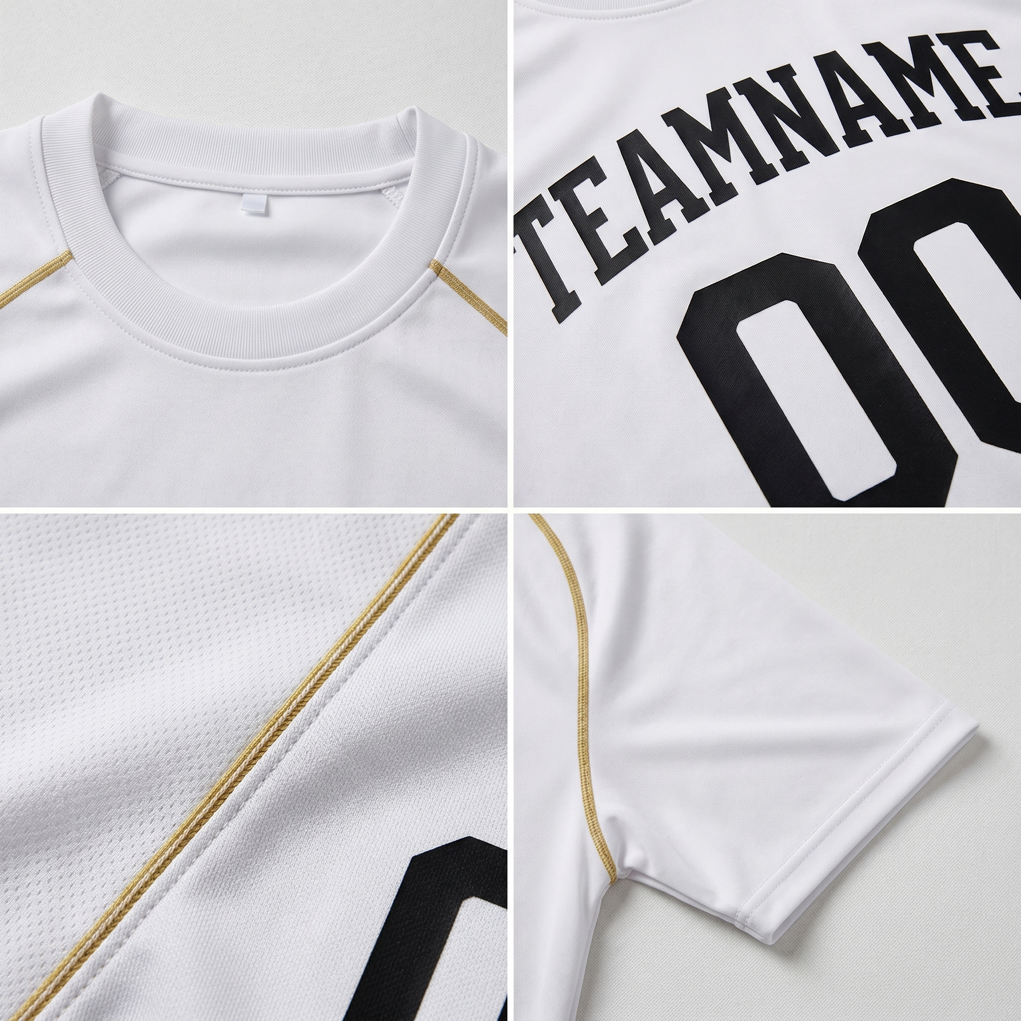 Custom White & Black Custom Soccer Jersey