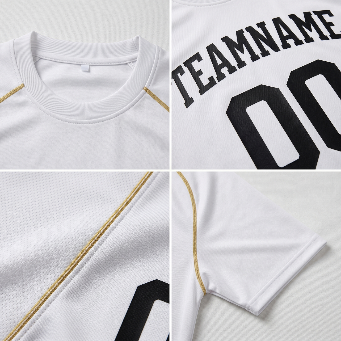 Custom White & Black Custom Soccer Jersey