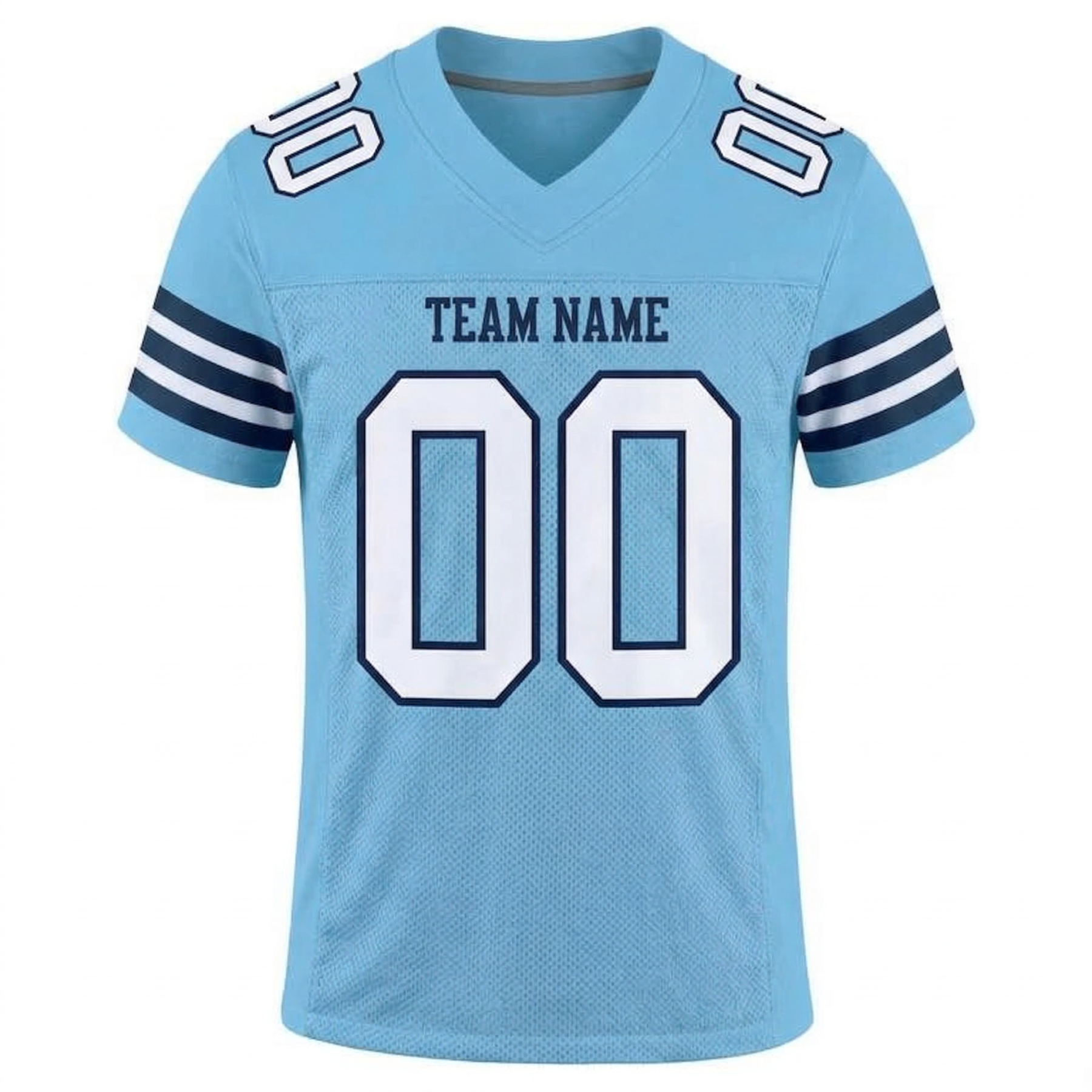 Custom Blue & White/Navy Football Jersey