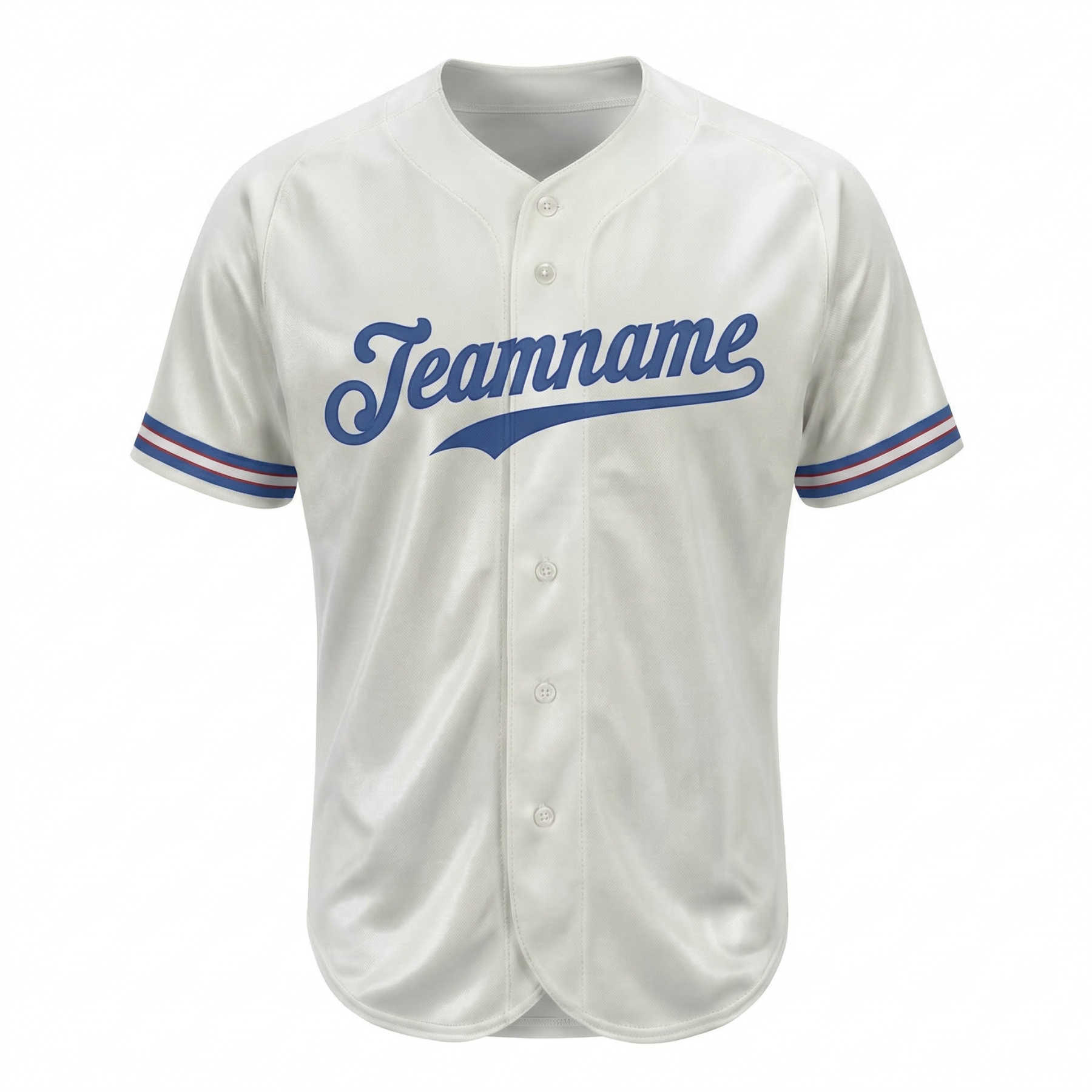 Custom White & Royal Blue Classic Fashion Baseball Jersey