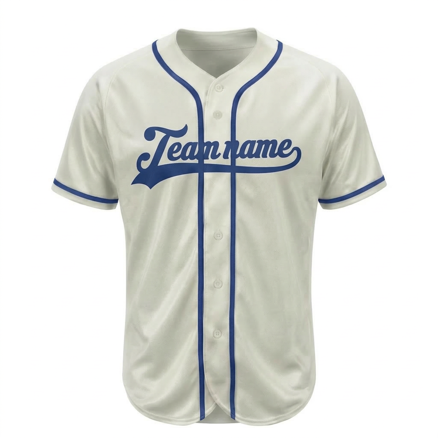 Custom White & Royal Blue Classic Fashion Baseball Jersey