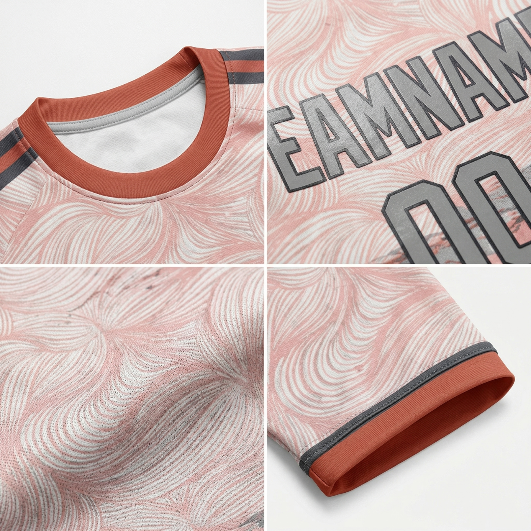 Custom Pink & White/Grey Custom Soccer Jersey