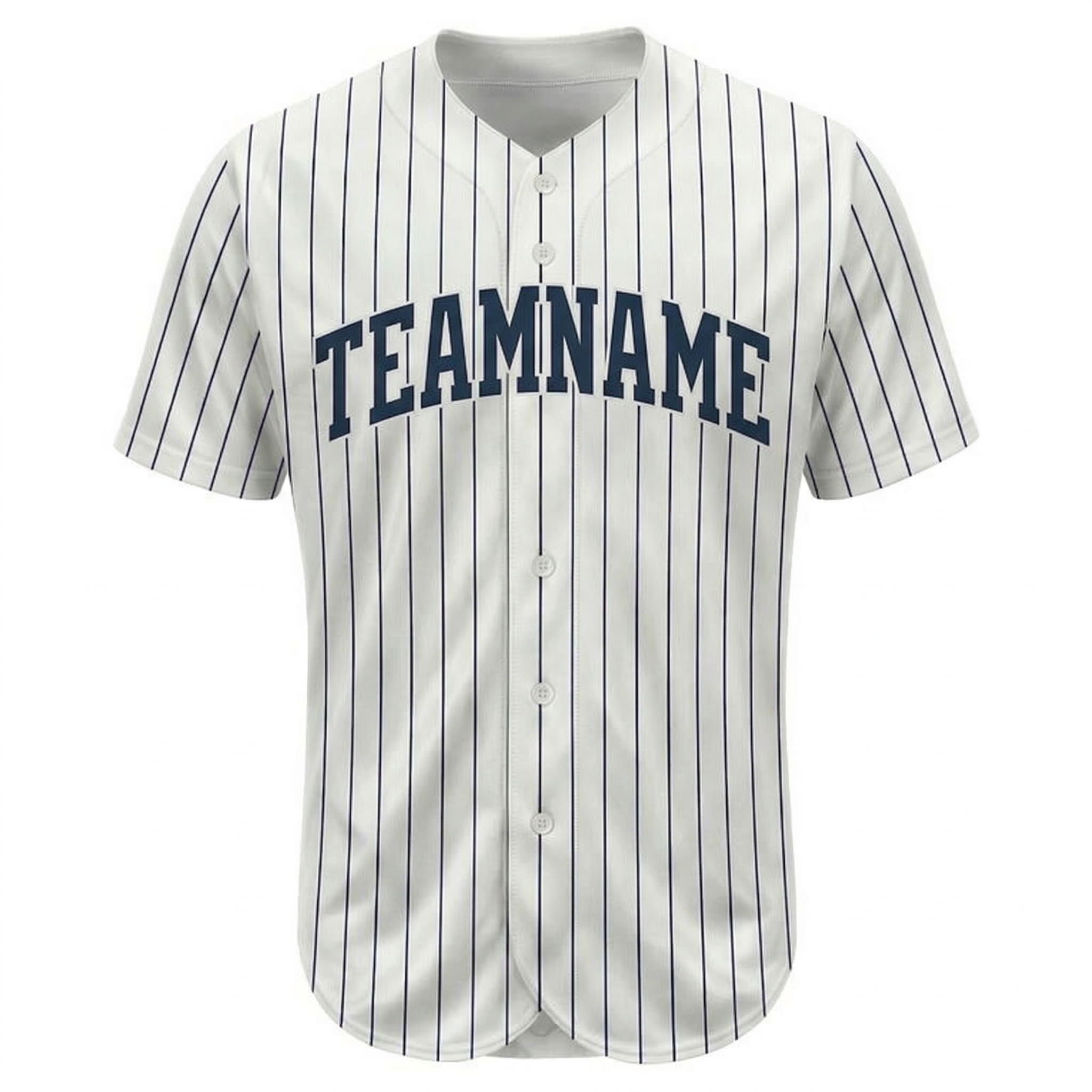 Custom White & Navy Blue Classic Fashion Baseball Jersey