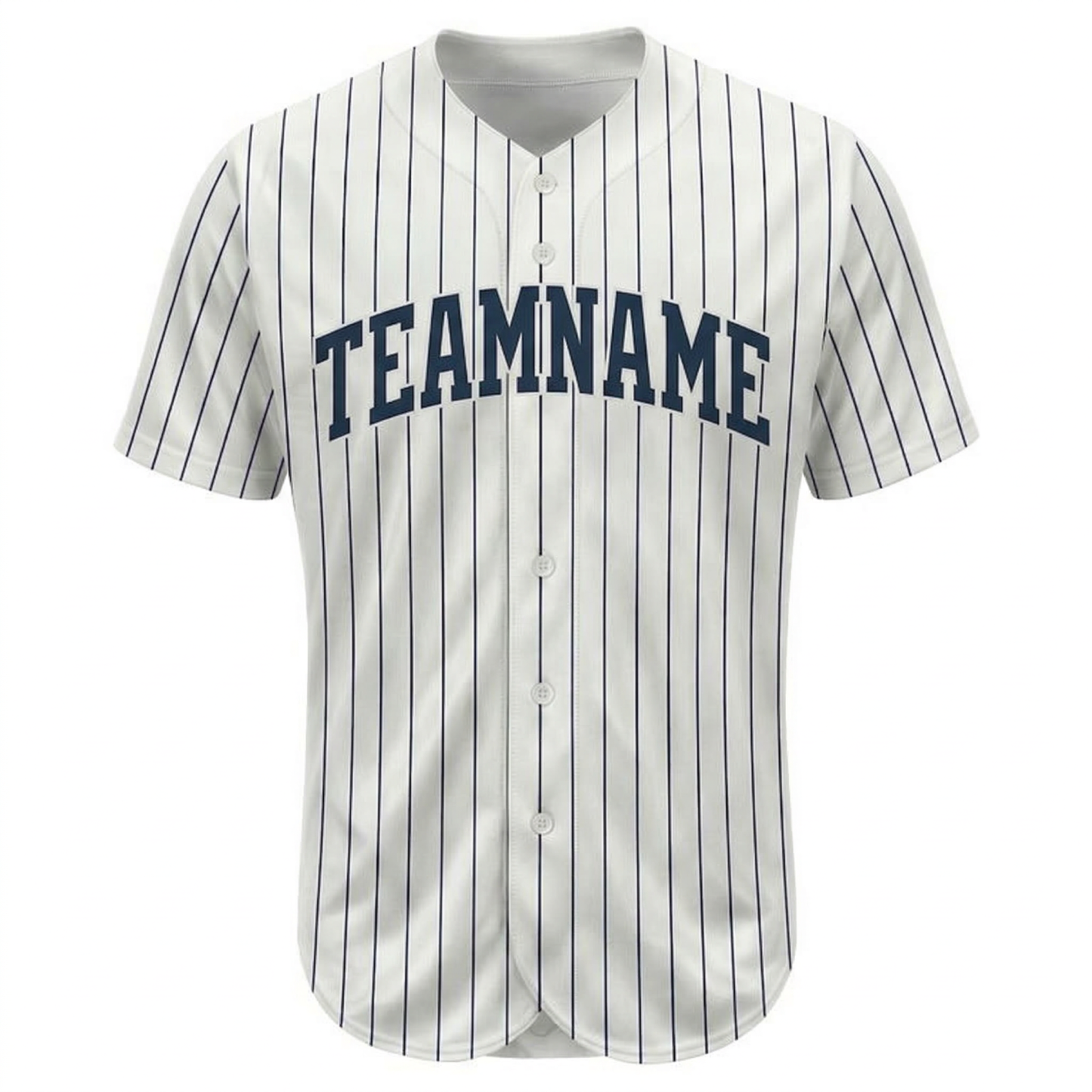 Custom White & Navy Blue Classic Fashion Baseball Jersey