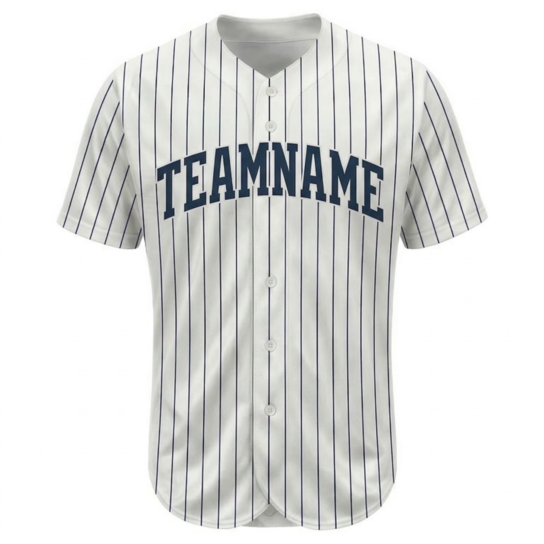 Custom White & Navy Blue Classic Fashion Baseball Jersey