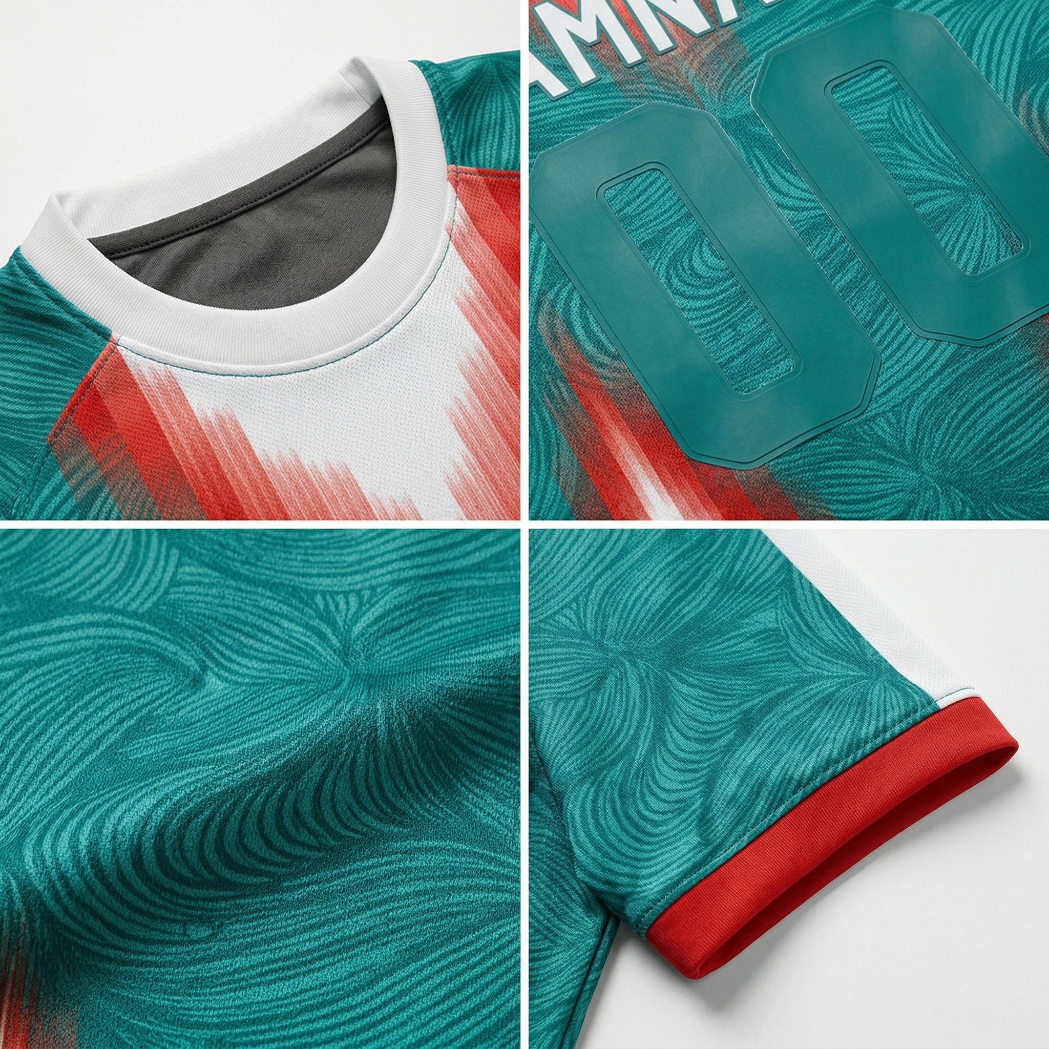 Custom Green & White/Red Custom Soccer Jersey