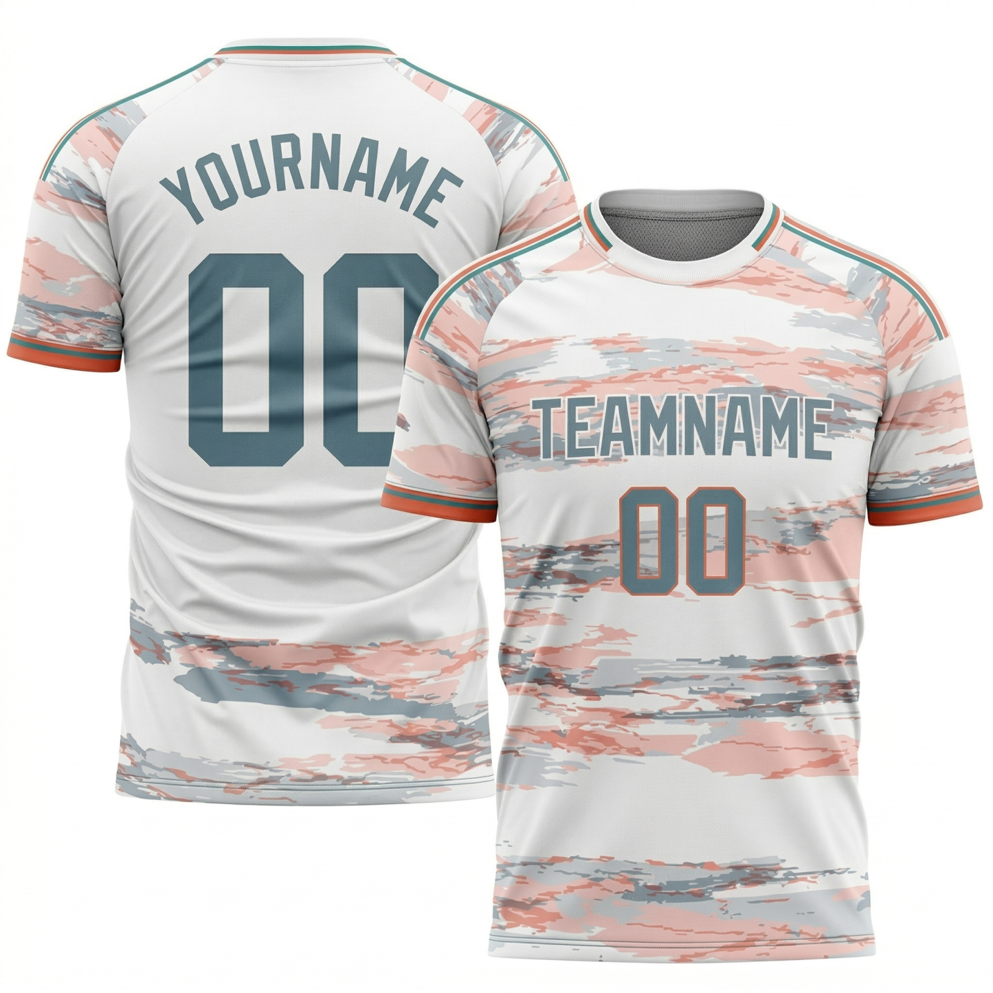 Custom Pink & White/Grey Custom Soccer Jersey