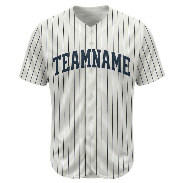 Custom White & Black Pinstripes Classic Fashion Baseball Jersey