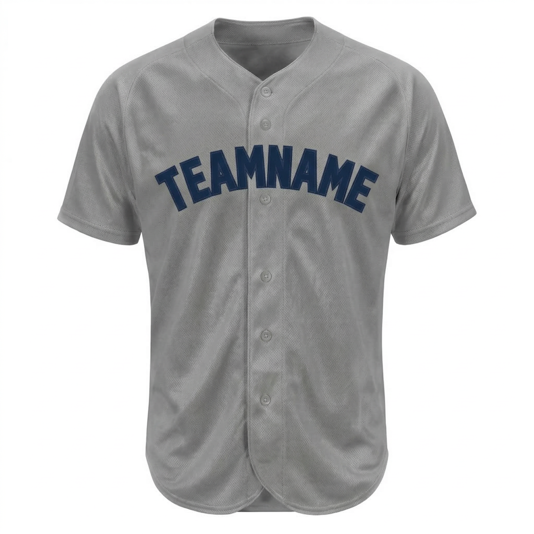 Custom Grey & Royal Blue Classic Fashion Baseball Jersey