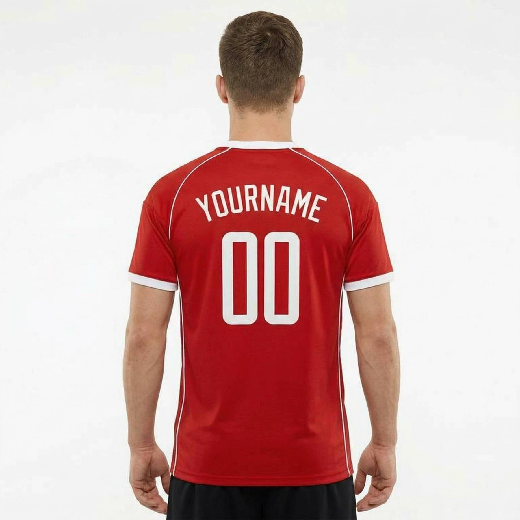 Custom Red & White Custom Soccer Jersey