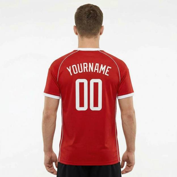 Custom Red & White Custom Soccer Jersey