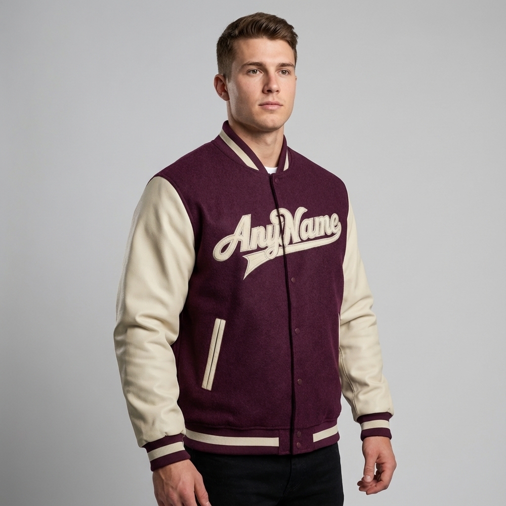 Custom Purple & White Full-Snap Raglan Sleeve Fleece Jacket