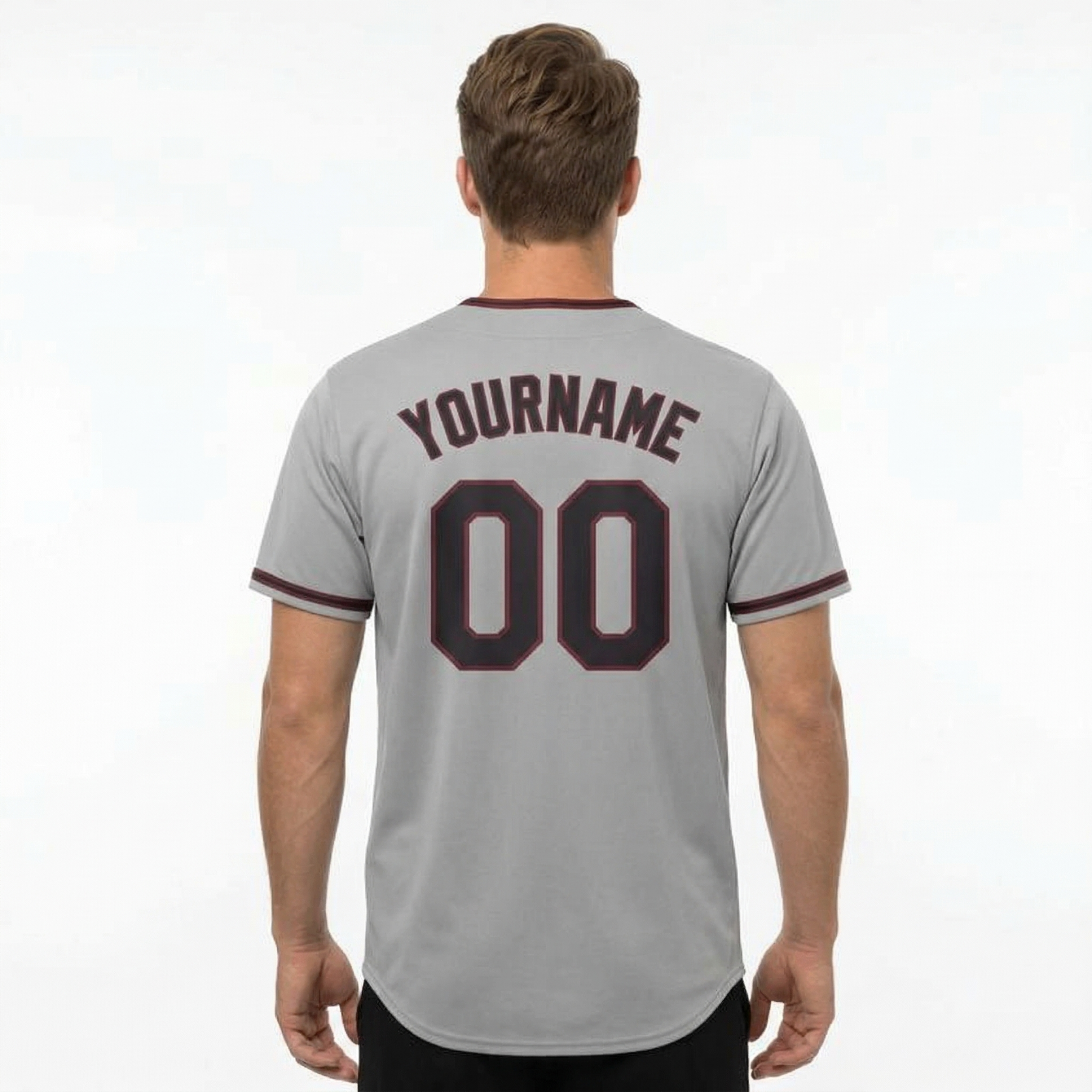 Custom White & Black/Red Classic Fashion Baseball Jersey