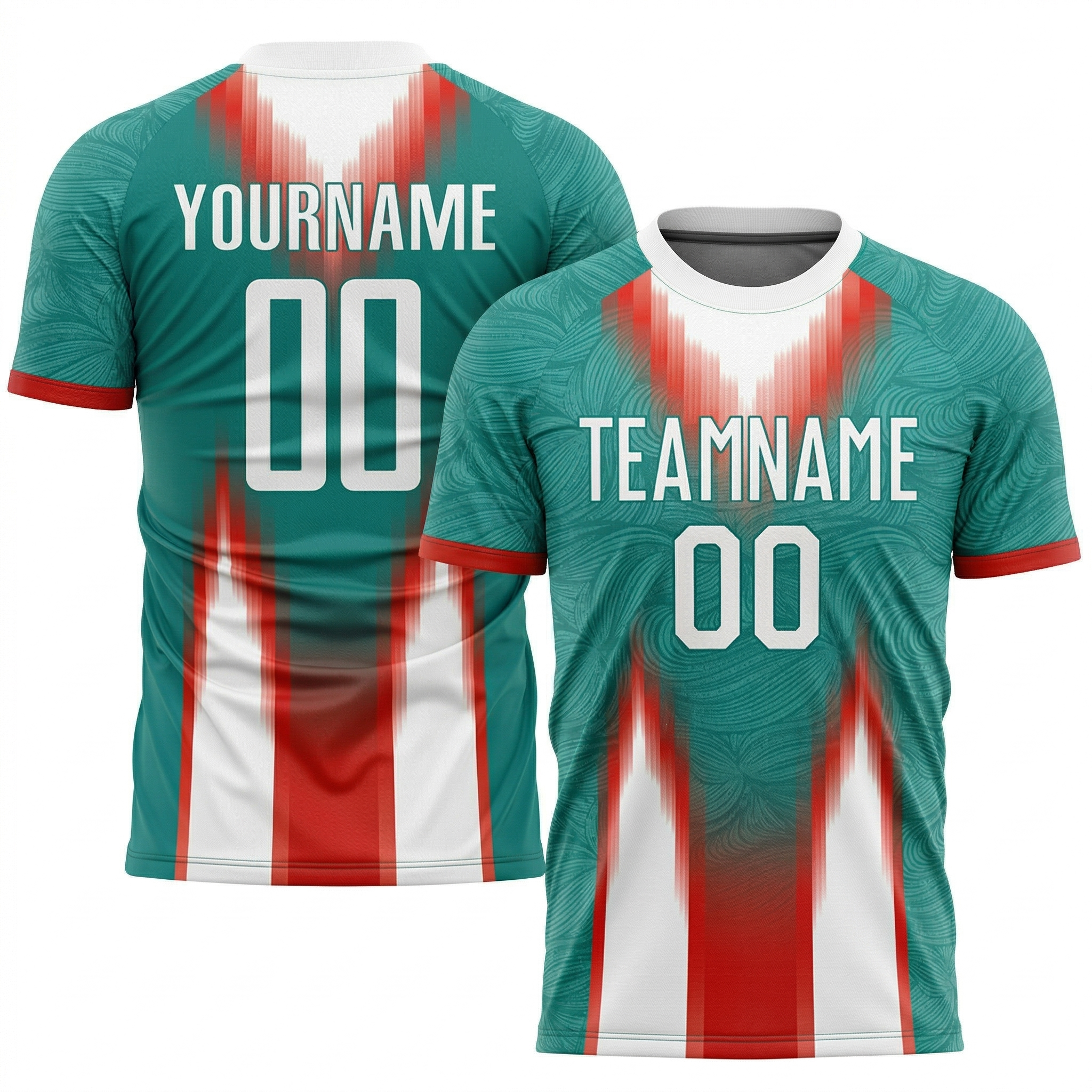 Custom Green & White/Red Custom Soccer Jersey