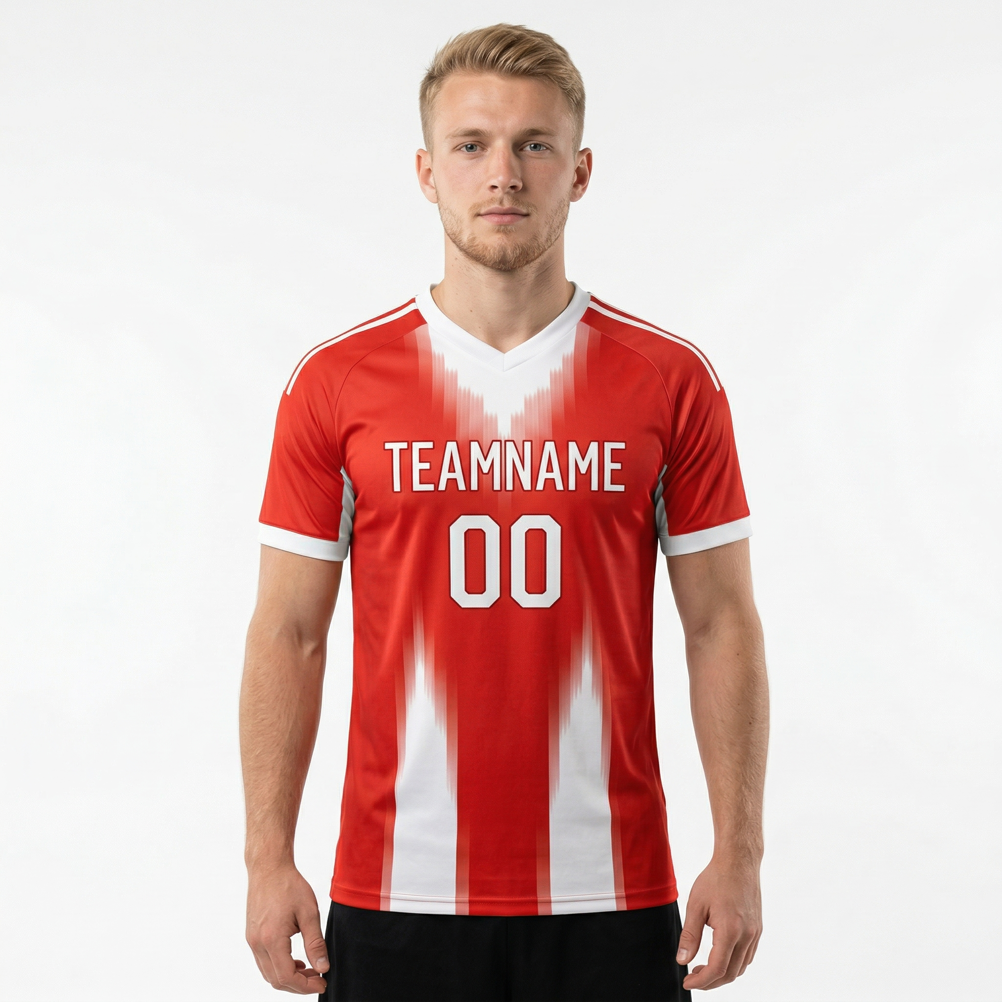 Custom Red & White Custom Soccer Jersey