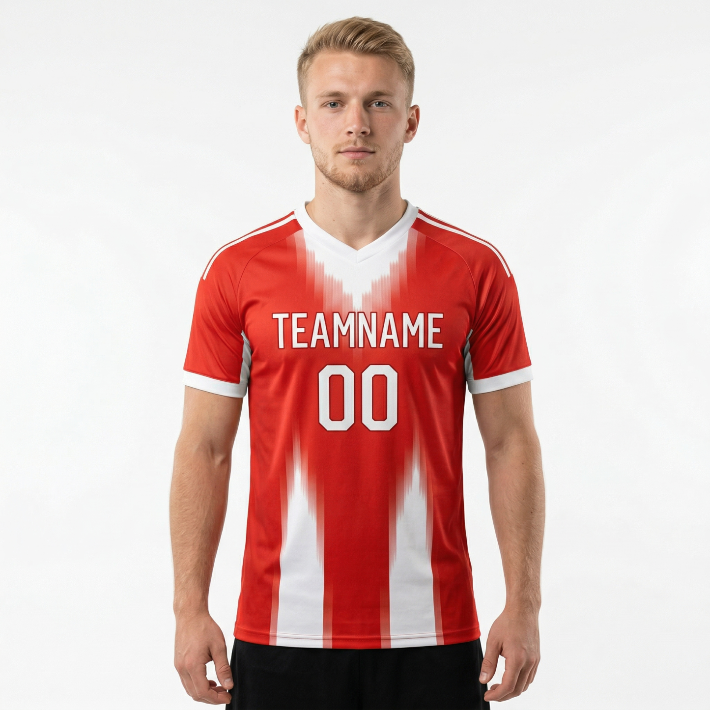 Custom Red & White Custom Soccer Jersey
