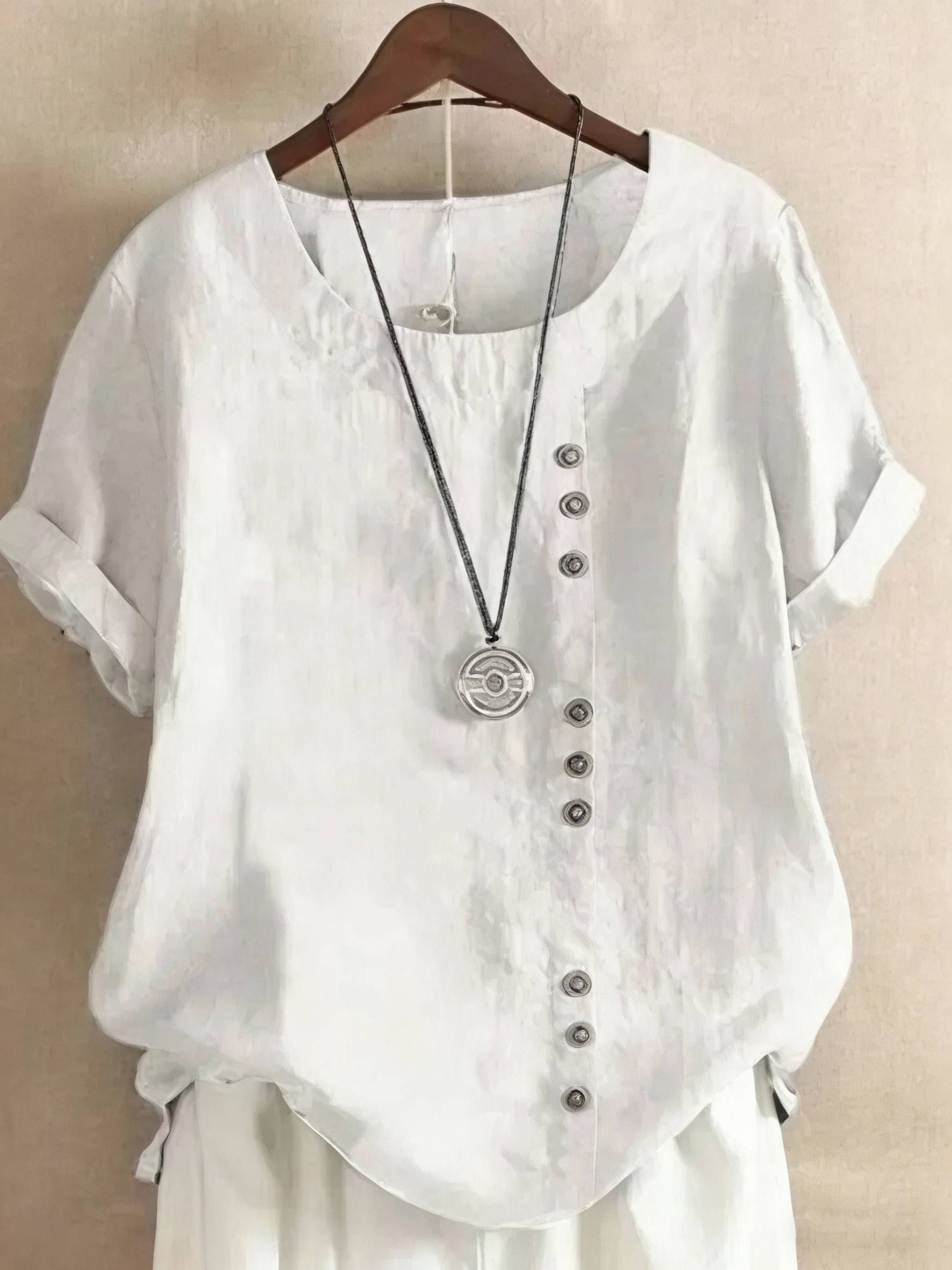 Loose Simple Solid Color Top