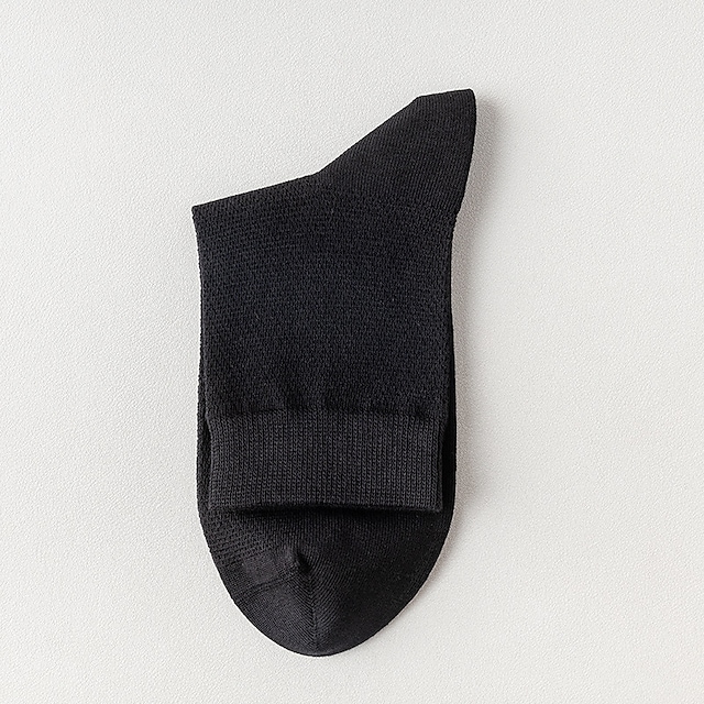 95% Cotton Mid Tube Socks  Pure Cotton Summer Mesh Thin Socks Solid Color Combed Cotton Socks Antibacterial And Odor Resistant Socks