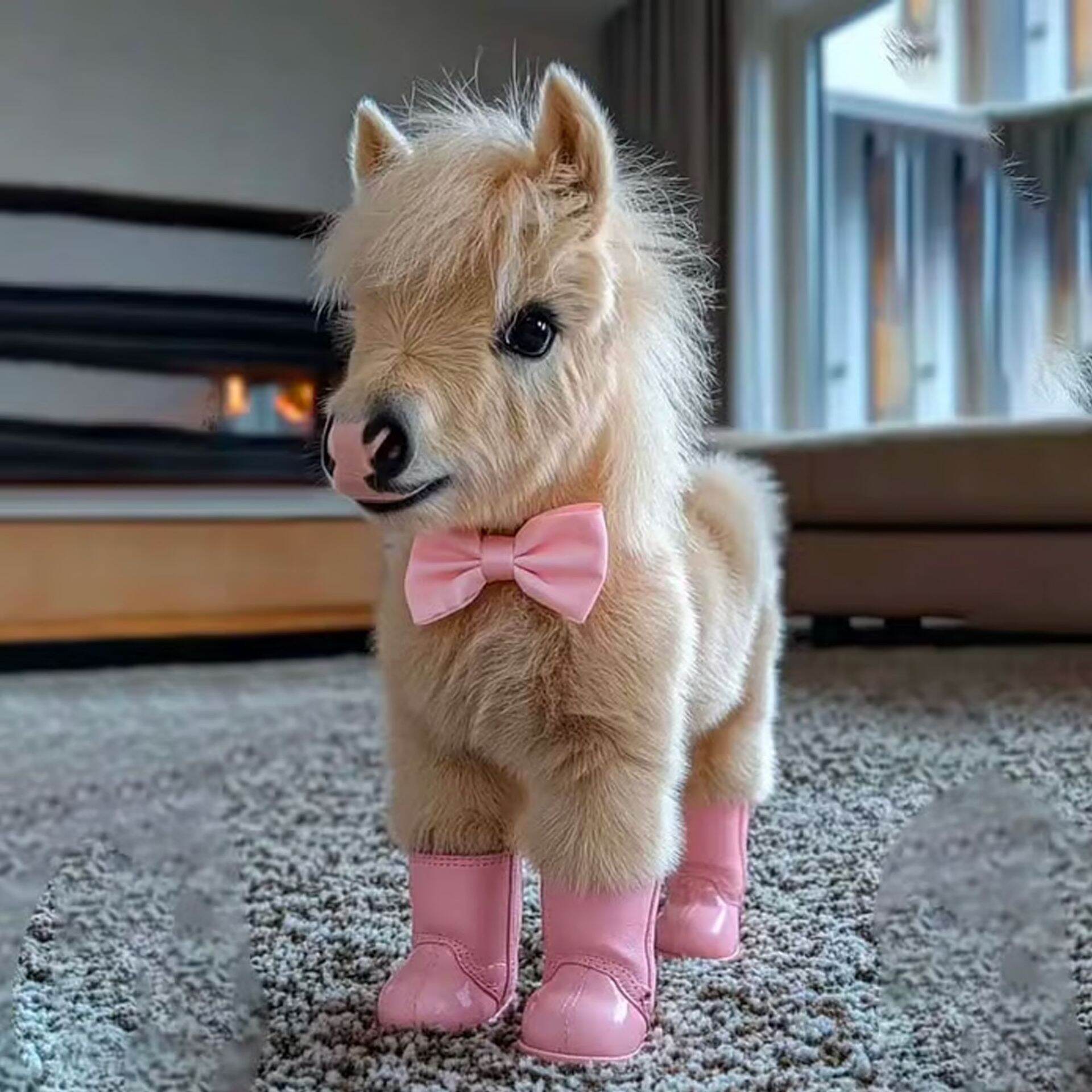 Plush Electric Pony Toy For Kids 6 Months Lifelike Robot Electric Toys Walks And Wags Tail Horses With Movements Without Battery