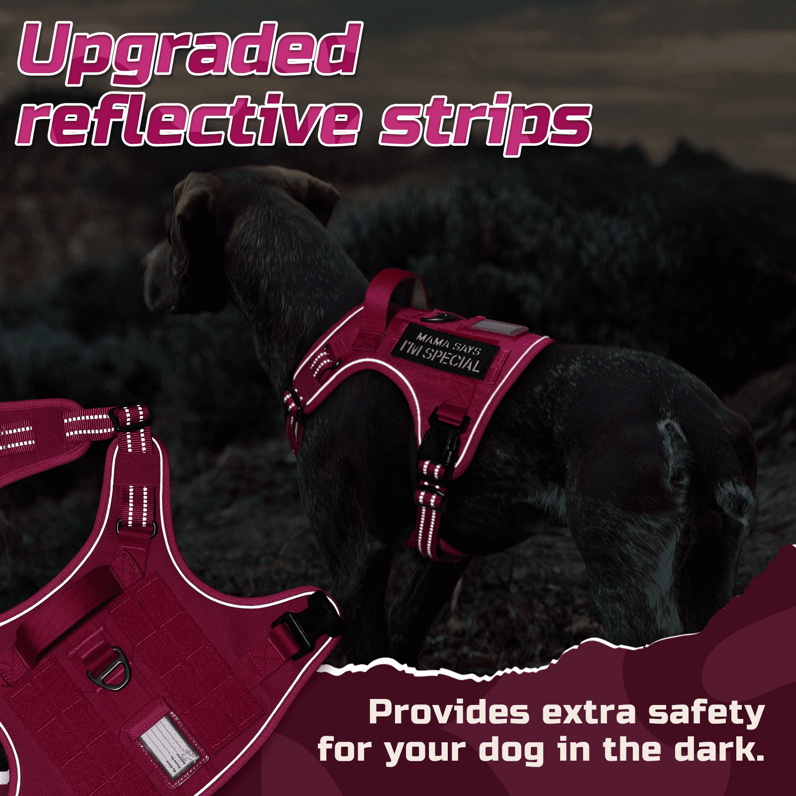 ColorPop Escape Proof Tactical Dog Harness